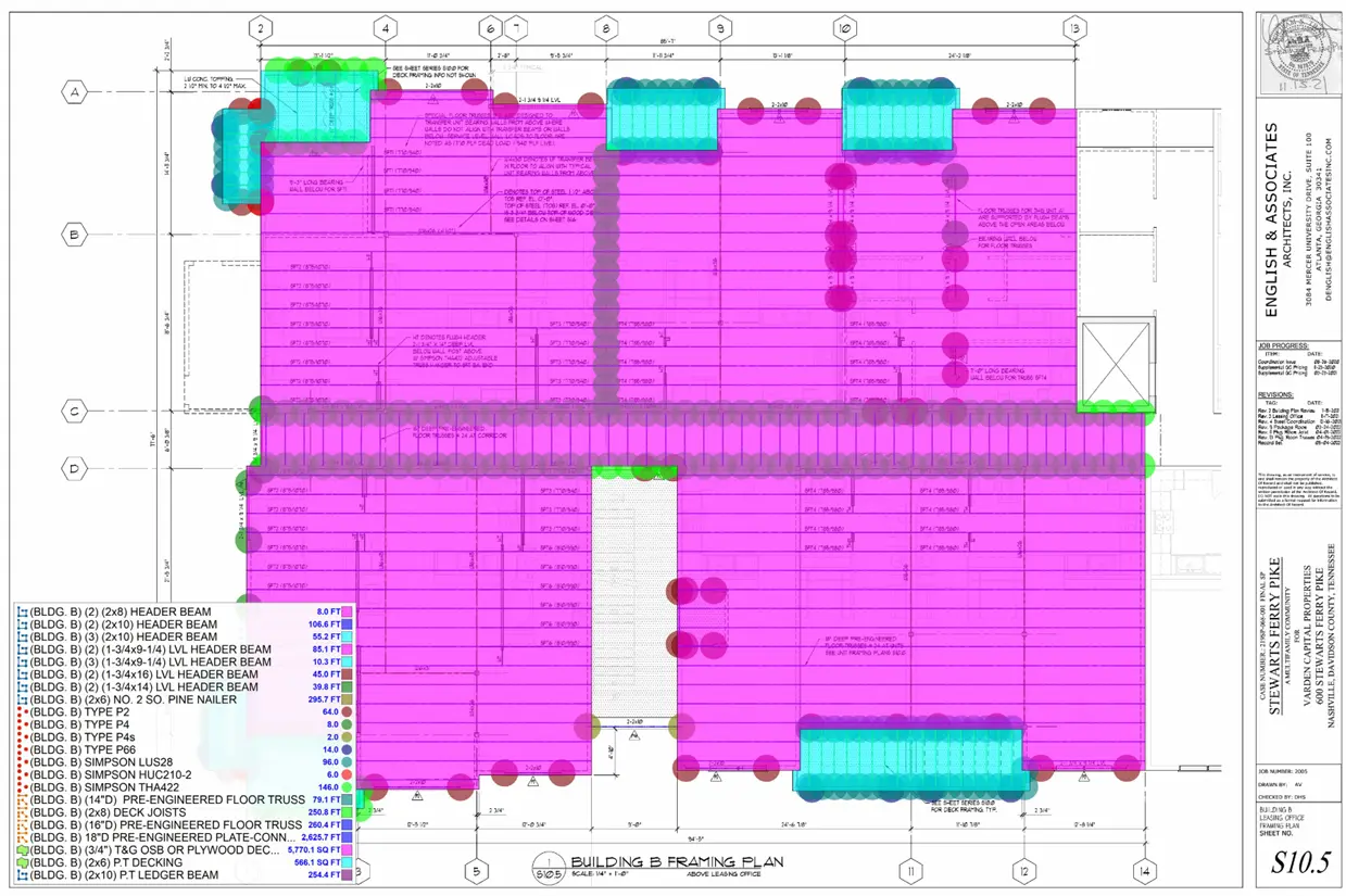 Subdivision Lumber Takeoff